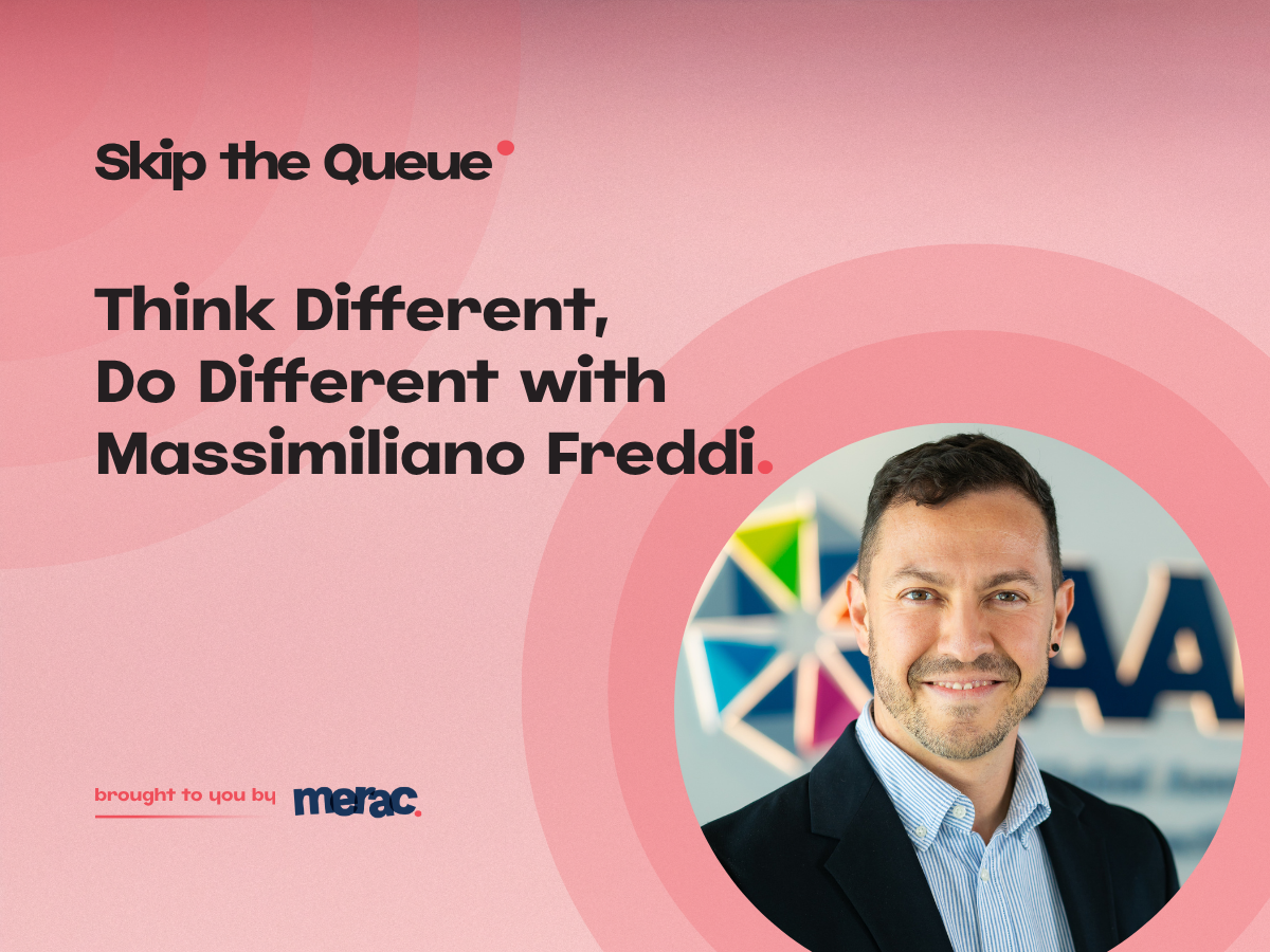 Massimiliano Freddi skip the queue podcast header